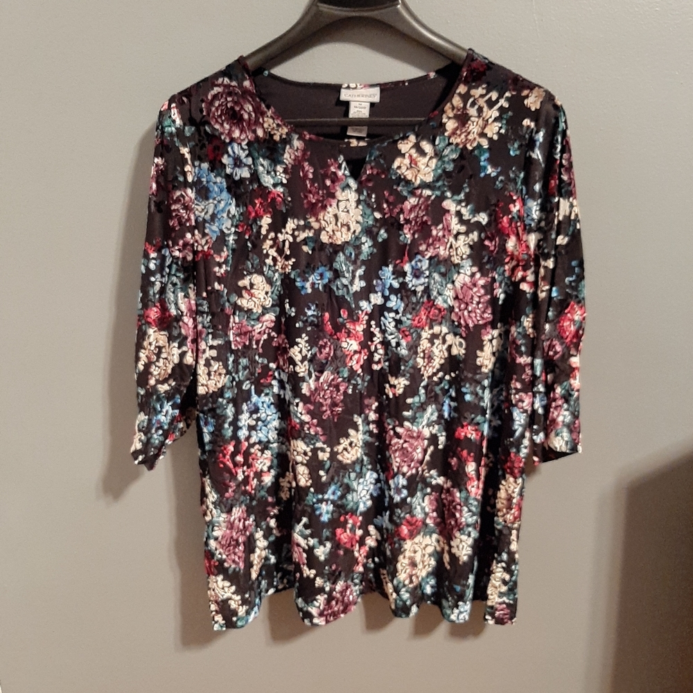 Catherine's Velvet Floral Tunic